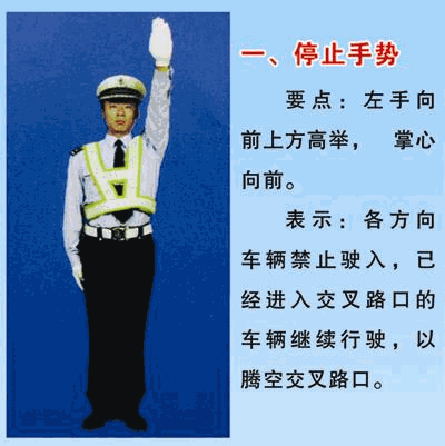 交警手势图巧图片